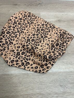 NEW Reformation 100% Linen Cheetah Strapless Zip Back Top Size 10